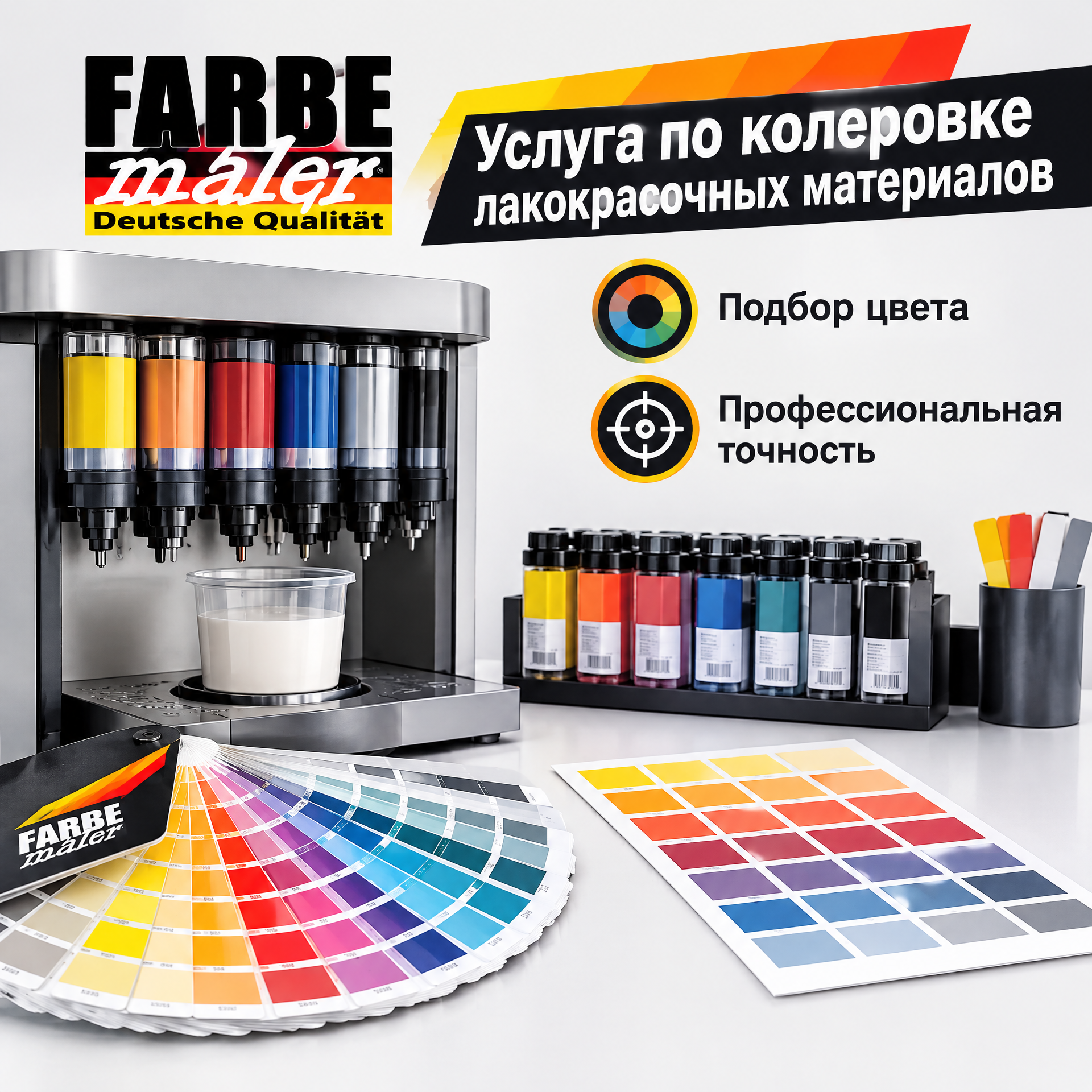 Услуга по коллеровке лакокрасочных материалов